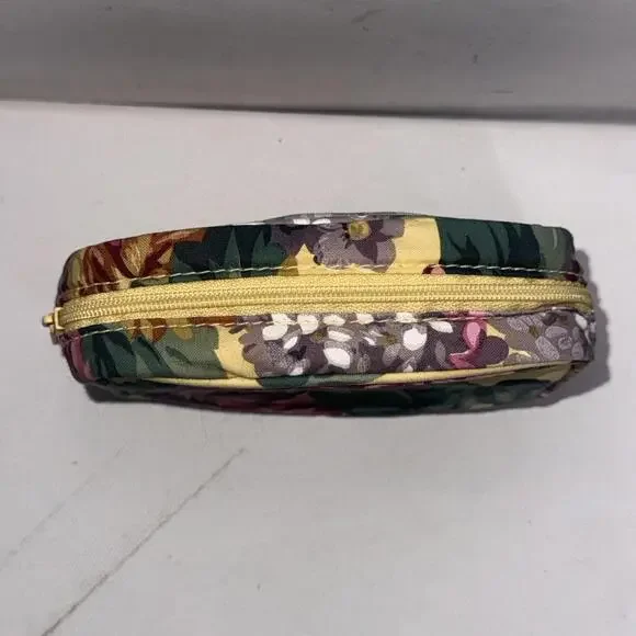 Vintage Lauren Ralph Lauren Yellow Floral CottageCore Mini Cosmetic Jewelry Case - Picture 8 of 13
